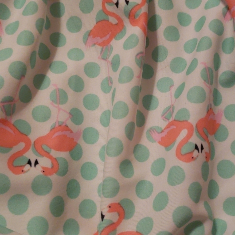 Adorable Flamingo Polka Dot Swimsuit - Picture 3 of 9